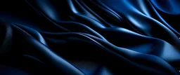 Abstract dark blue background. Silk satin. Navy blue color. Elegant background with space for design. Soft wavy folds.