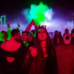 Creepy photo of new years eve rave