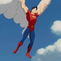 Superman T-posing on Jesus Christ