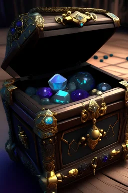 Cool royal magic box with black gems