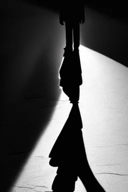 A man with a long shadow.