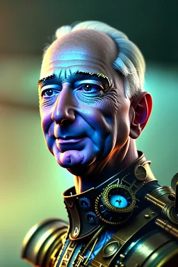 portrait of jeff bezos, steampunk, unreal 5, octane render, cinema4d, dynamic lighting, dramatic lighting, 4k, redshift render, highly detailed, hyper realistic