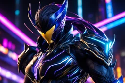 Silk venom in 8k solo leveling shadow artstyle, cover face, dynamic pose, oshare kei, hurufiyya, rtx , neon lights, intricate details, highly detailed, high details, detailed portrait, masterpiece,ultra detailed, ultra quality