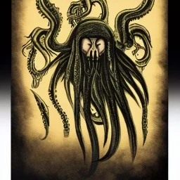 Cthulhu as a Russian Orthodox with vampire fangs and claws