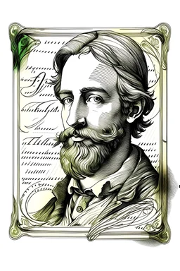 sketch in stil gravura de bancnota combinat cu aquarela , hasurat cu linii subtiri si scurte , cu mare acuratete si contrast ,