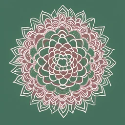 logo in a style of Mandala. Round. The logo depicts a mystical botanical motive. Thin lines. Ornament. rich colors