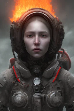An extremely detailed and realistic selfie by a civilian facing her imminent death the moment the flames engulf her in an apocalyptic full scale nuclear war :: dark, horrifying, death, ultradetailed, photorealism, 8K, 3D, Octane Render, HDR