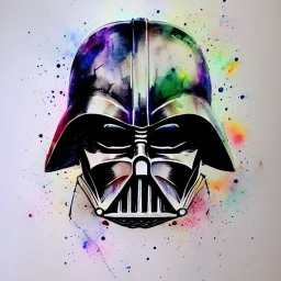 photorealistic darth vader helmet, watercolor illustration by <agnes cecile> <Yoji Shinkawa>, natural tones, ornate and intricate detail , soft smooth lighting, soft pastel colors,