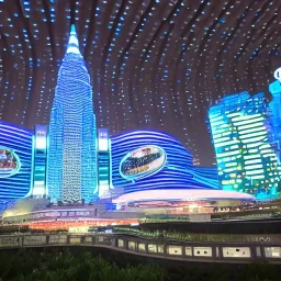 hyper realistic ultra futuristic star city