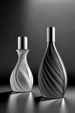 create perfume bottle design, unique and minimal parametric design