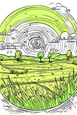 doodle of a Shooting target in a landscape
