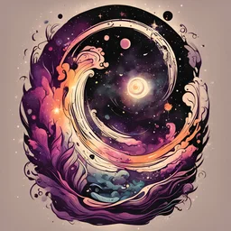 Galaxies, vector, tshirt design, fantasy, hypered deails, beautiful