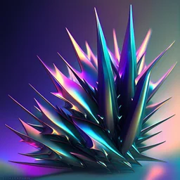 iridescent spikes