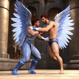daz3d iray: Jacob wrestling with angel