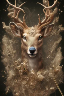 dream deer god pencil mystic