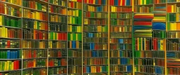 reaching the endless library in the style of jasper johns