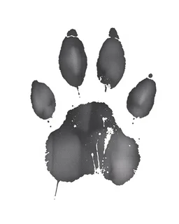 ink dog paw print