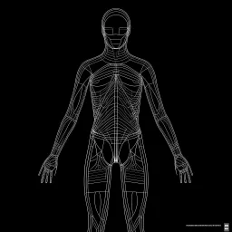 Dragman, аrte lineal, fondo negro