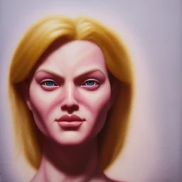 blonde superwoman. oil on canvas, volumetric light