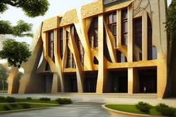 Worlds best building design for a college campus. Unique and brilliant architectural design. Use Indian hindu style mixed.