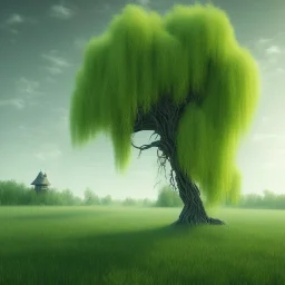 one lonely willow tree after batle