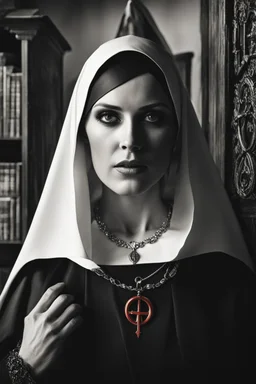 the pressure builds. Sister Magda, not a true nun but a leader in the Satanic group "The Order of Boniface." Uschi Digard brings her to life. In the occult book store, she blackmails Beverly Grove, the main character. Magda holds a secret that twists the story. Shadows of deceit and manipulation darken the plot. Good and evil blur. Readers question their morality. Sister Magda's power and knowledge make her formidable. Her secret adds complexity, challenging reality. The deadline approaches, the