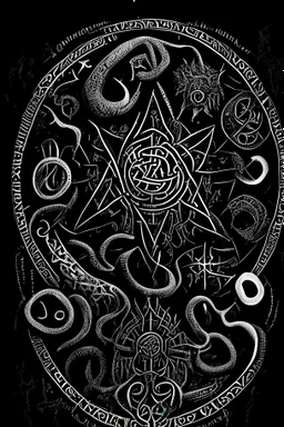 A highly intricate,complex, evil Lovecraftian mandala made of Lovecraftian elder gods,tentacled monstrosities,Elder Sign, Cthulhu,Yog-Sothoth,Nyarlathotep,Azathoth,pnakotic script, and occult symbols,black and white.