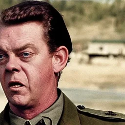 Shooter McGavin from Happy Gilmore on a WWII documentary movie poster