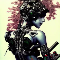 beautiful cyberpunk woman, hyper detailed, hyperdetailed, intricately detailed, illustration by <Katsushika Hokusai> <Yoji Shinkawa>,