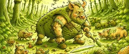 He puffed out his chest, said, "I’ll show that beast," With a wooden sword, thought he’d be the feast. Day one, it was a battle, they rolled and they tumbled, With the wild boar snorting, our brave dwarf stumbled. On day two, he regrouped, plotting a clever scheme, With a giant cheese wedge, he lured it like a dream. But the boar was too sharp, and it smelled his ruse, Our little hero laughed, said, "I’ve got nothing to lose!" Once upon a quirky time, in a land so bizarre, Lived a little dwar