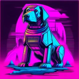 Doctor Who K-9 Vaporwave design