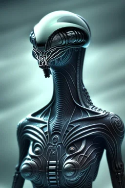 alien, head, 8k, finely detailed, photo realistic, HR Giger style