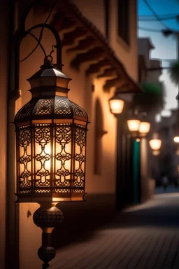 Ramadan lantern on an Arab street