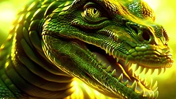 angry green anaconda facing fierce dragon, intricately detailed faces, close shot, professional photography, a breathtaking background, natural environment, cinematic side light, shot on DSLR 64 megapixels sharp focus, canon lens, realistic, concept art, 16k resolution