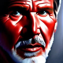 Ultra detailed fullbody Portrait in oil on canvas of Harrison Ford ,extremely detailed digital painting, extremely detailed face, crystal clear eyes, mystical colors ,perfectly centered image, perfect composition, rim light, beautiful lighting,masterpiece ,16k, stunning scene, raytracing, anatomically correct, in the style of Simon Bisley and uncannyknack and caravaggio and Seung Eun Kim and Steve Jung Jeehyung Lee.