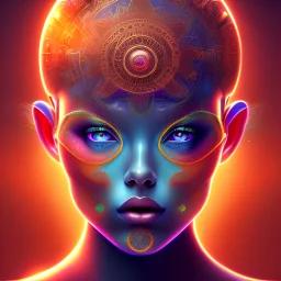third eye, awakeneing, deep color, intricate detail, realistic, 8k resolution digital painting, pretty face