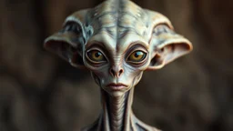 Portrait of a beautiful intelligent alien,