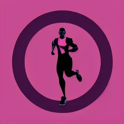 a logo for an application of music for sport and workout running