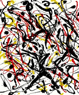 illustration style Jackson Pollock