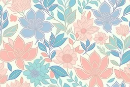 JAPANESE TRADITIONAL FLORA PASTEL theme PATTERN