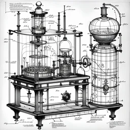 machine for making ghosts in bottles technical drawing