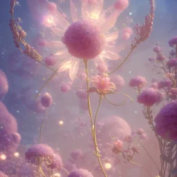 subtle transparent fairy flower in a galactic ambiance, delicate colors, in the foreground, full of details, smooth，soft light atmosphere, light effect，vaporwave colorful, concept art, smooth, extremely sharp detail, finely tuned detail, ultra high definition, 8 k, unreal engine 5, ultra sharp focus