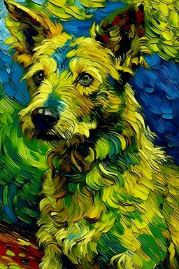 portrait of a dog by van gogh