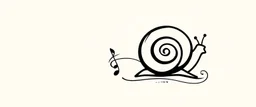 a snail musical note business logo