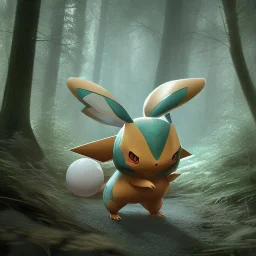 Mystery pokemon,Ambiance dramatique, hyperrealisme, 8k, high quality, lot of details, portrait,