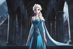 Badass Elsa from frozen berserk style in 8k solo leveling shadow artstyle, machine them, close picture, rain, intricate details, highly detailed, high details, detailed portrait, masterpiece,ultra detailed, ultra quality