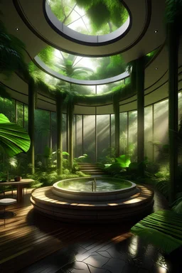A spa design from multiple directions that has innovative technology, the spa should include a lot the rainforest since it will be located in a jungle in a luxury wellness resort.