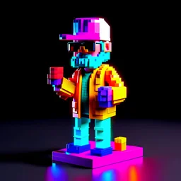 (((((3d pixel art nft style))))) ((( with a strong focus on the details))) ((((best quality, ultra-detailed, UHD 32k, vector illustration, nft character, trending on all NFT marketplaces, valued at a record-breaking price to purchase nft))))