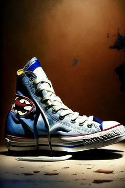 A converse sneaker, superman all over sneaker