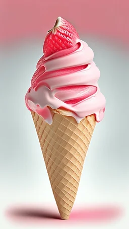 Strawberry Ice cream cone